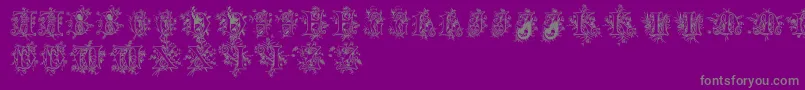 Cherubimcaps Font – Gray Fonts on Purple Background