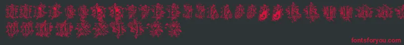 Cherubimcaps Font – Red Fonts on Black Background