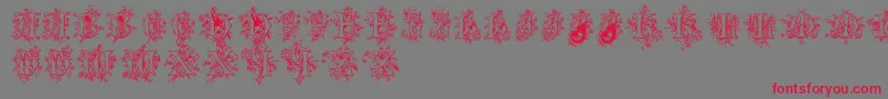 Cherubimcaps Font – Red Fonts on Gray Background