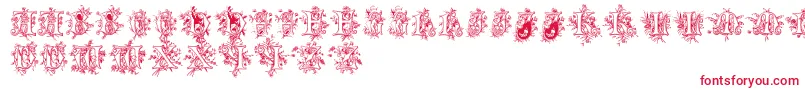 Cherubimcaps Font – Red Fonts on White Background