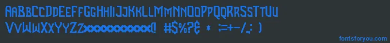 Benza Font – Blue Fonts on Black Background