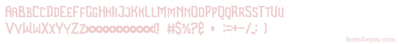 Benza-Schriftart – Rosa Schriften auf weißem Hintergrund