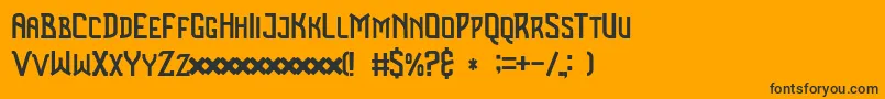 Benza Font – Black Fonts on Orange Background