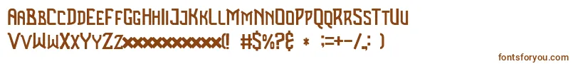 Шрифт Benza – коричневые шрифты на белом фоне