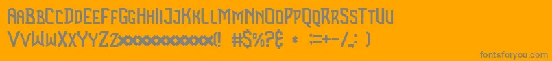 Benza Font – Gray Fonts on Orange Background