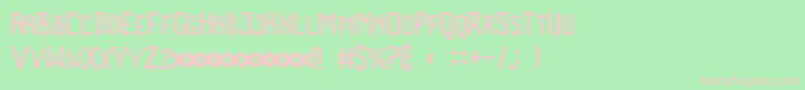 Benza Font – Pink Fonts on Green Background