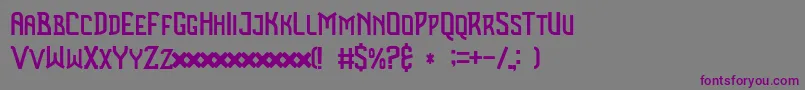 Шрифт Benza – фиолетовые шрифты на сером фоне