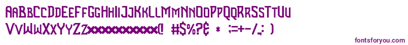Шрифт Benza – фиолетовые шрифты на белом фоне