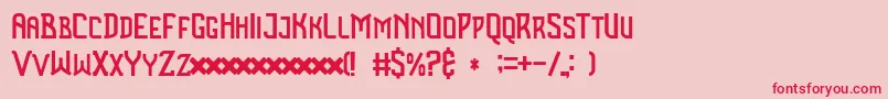 Benza Font – Red Fonts on Pink Background