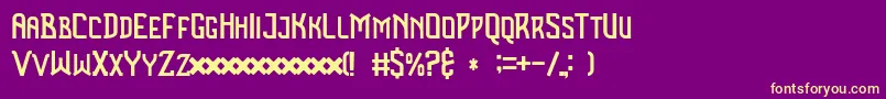 Benza Font – Yellow Fonts on Purple Background