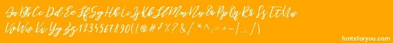 BePerky Regular Font – White Fonts on Orange Background