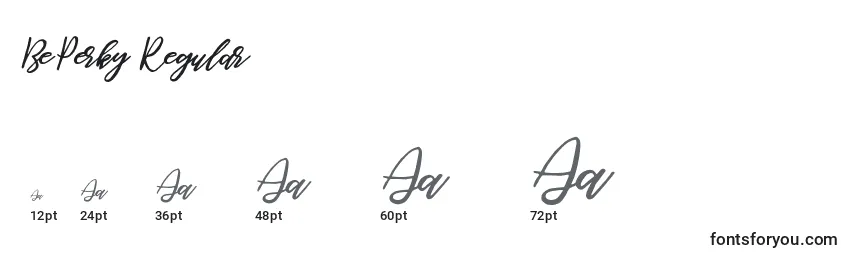 BePerky Regular Font Sizes