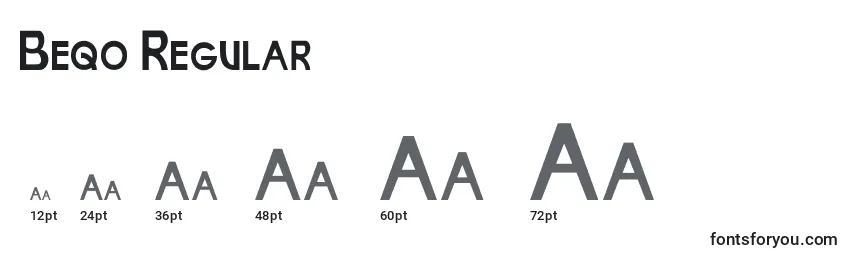 Beqo Regular Font Sizes