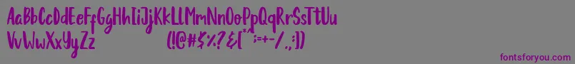 Berallya Font – Purple Fonts on Gray Background
