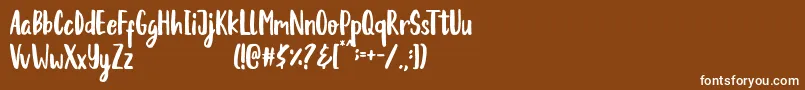 フォントBerallya – 茶色の背景に白い文字