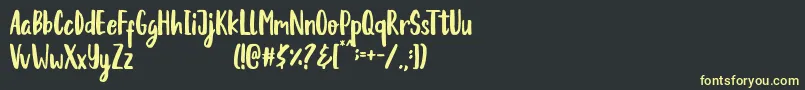 Berallya Font – Yellow Fonts on Black Background
