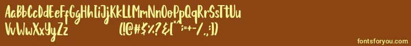 fuente Berallya – Fuentes Amarillas Sobre Fondo Marrón
