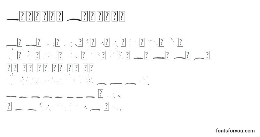 Schriftart Beranak Swashes – Alphabet, Zahlen, spezielle Symbole