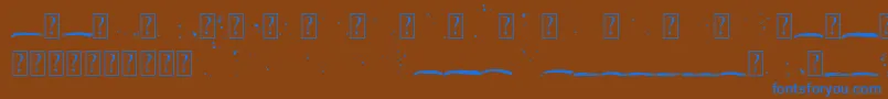 フォントBeranak Swashes – 茶色の背景に青い文字