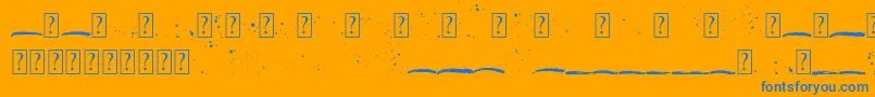 Beranak Swashes Font – Blue Fonts on Orange Background