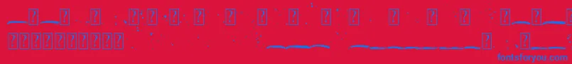 Beranak Swashes Font – Blue Fonts on Red Background