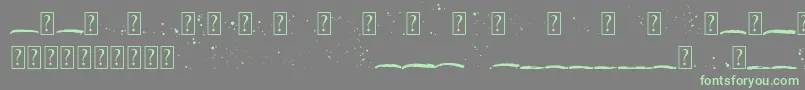Beranak Swashes-fontti – vihreät fontit harmaalla taustalla