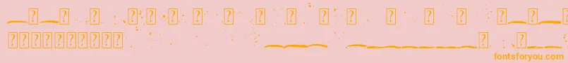 Beranak Swashes Font – Orange Fonts on Pink Background