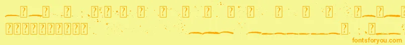 Beranak Swashes Font – Orange Fonts on Yellow Background