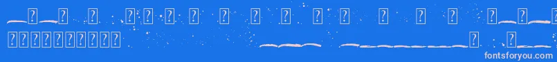 Beranak Swashes Font – Pink Fonts on Blue Background
