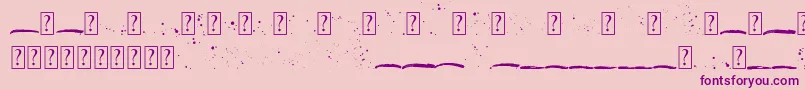 Fonte Beranak Swashes – fontes roxas em um fundo rosa