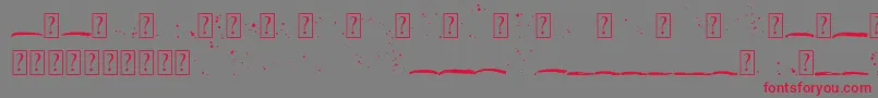 Beranak Swashes-Schriftart – Rote Schriften auf grauem Hintergrund