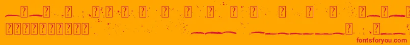 Beranak Swashes Font – Red Fonts on Orange Background