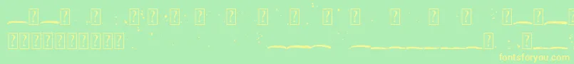 Beranak Swashes Font – Yellow Fonts on Green Background