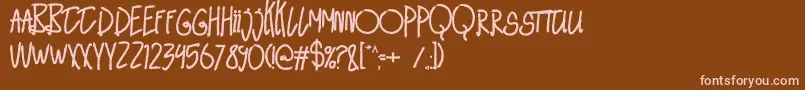 BeranakFontFREE Font – Pink Fonts on Brown Background