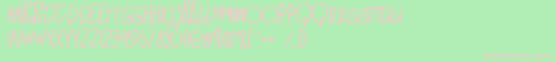 BeranakFontFREE Font – Pink Fonts on Green Background