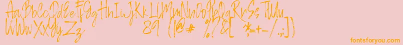 BERASH Font – Orange Fonts on Pink Background
