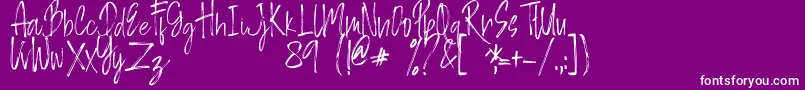 fuente BERASH – Fuentes Blancas Sobre Fondo Morado