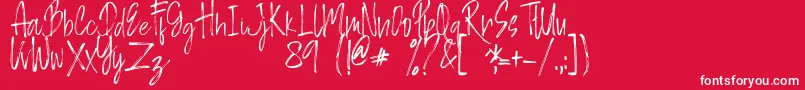 BERASH Font – White Fonts on Red Background