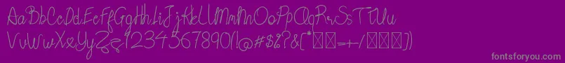 Czcionka Berather – szare czcionki na fioletowym tle
