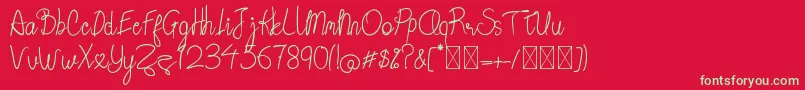 Berather Font – Green Fonts on Red Background