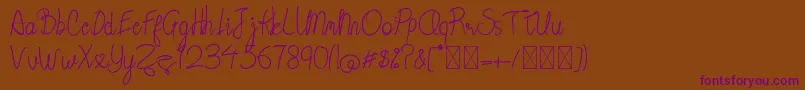 Berather Font – Purple Fonts on Brown Background