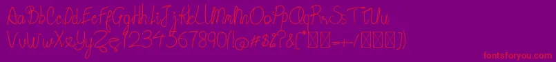 Berather Font – Red Fonts on Purple Background