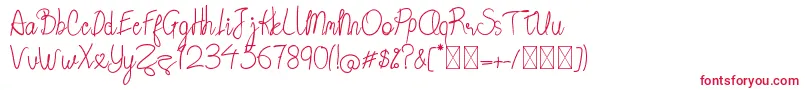 Berather Font – Red Fonts on White Background