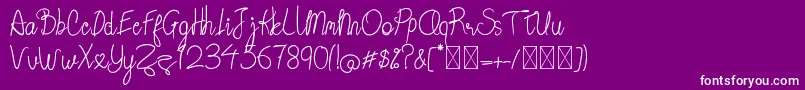 Berather Font – White Fonts on Purple Background