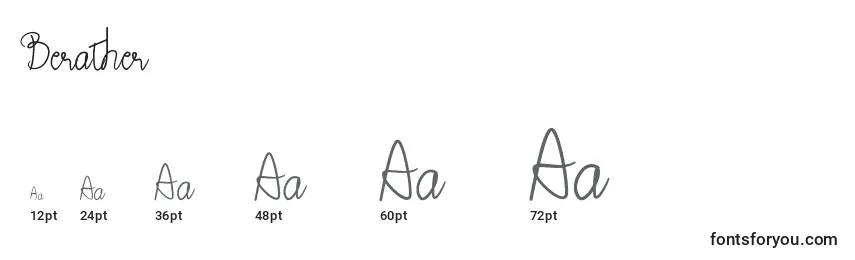 Berather Font Sizes
