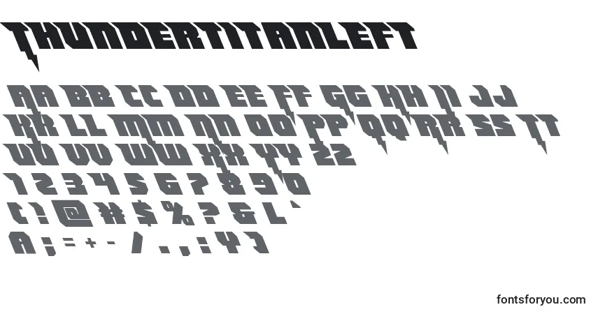 Thundertitanleft Font – alphabet, numbers, special characters