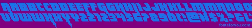 Thundertitanleft Font – Blue Fonts on Purple Background