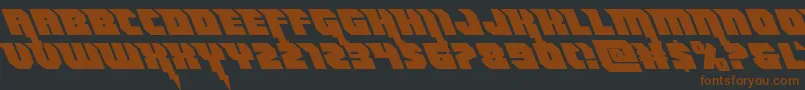 Thundertitanleft-fontti – ruskeat fontit mustalla taustalla