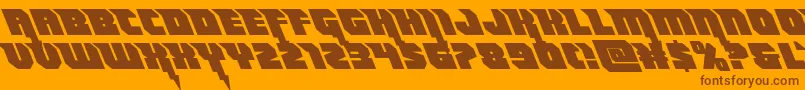 Thundertitanleft Font – Brown Fonts on Orange Background