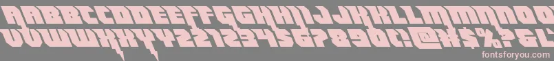 Fonte Thundertitanleft – fontes rosa em um fundo cinza